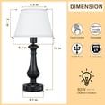 thumbnail image 2 of 2-Pack Touch Control Table Lamps – USB Ports & Outlet, Dimmable Bedside Lamps for Bedroom, Living Room, 2 of 6