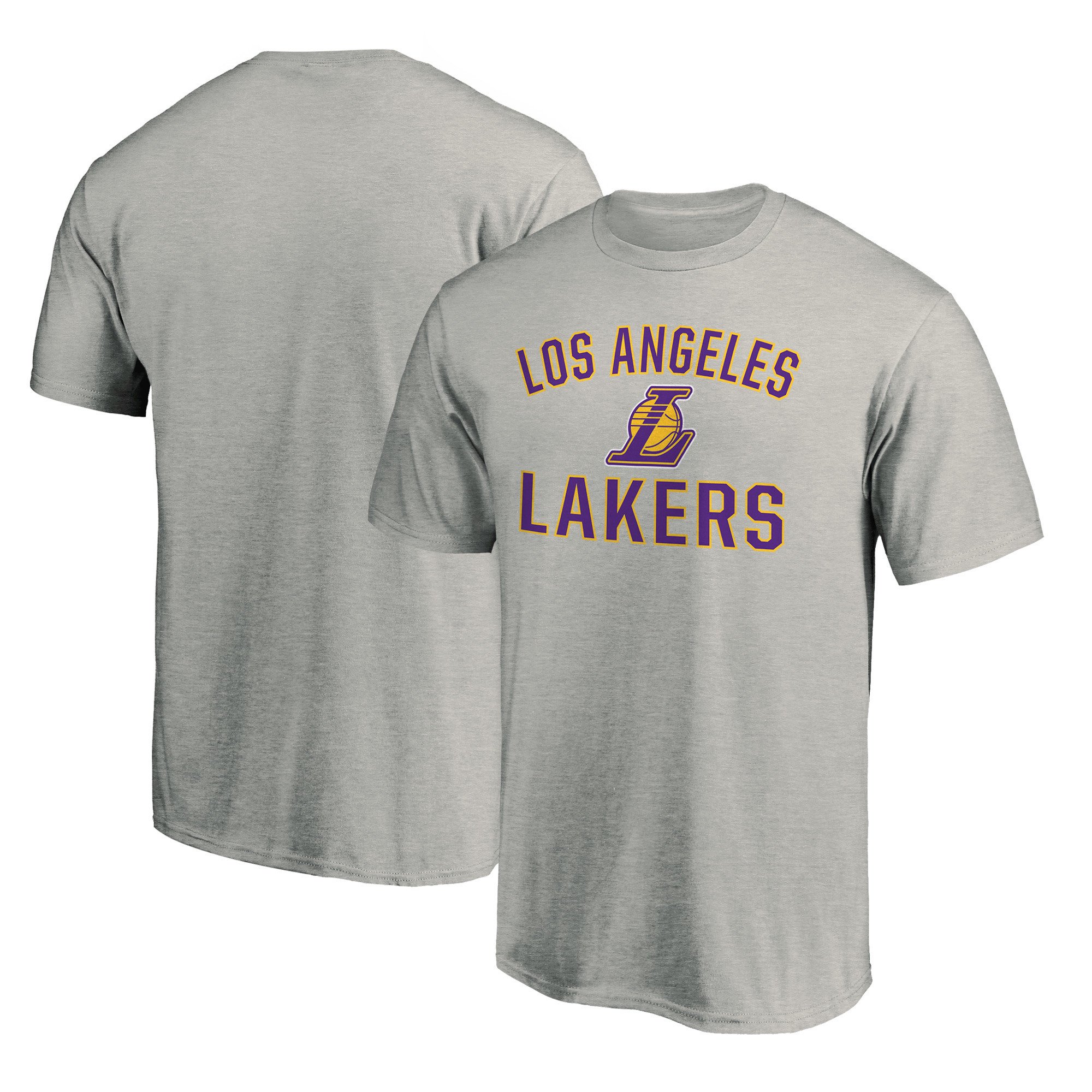 Men's Heather Gray Los Angeles Lakers Victory Arch T-Shirt