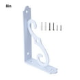 thumbnail image 3 of Youkk Metal Stable And Sturdy L-shaped Triangular Bracket For Storage Rack More Sturdy The S-shaped Design Is Beautiful White+accessories 8 inches, 3 of 6