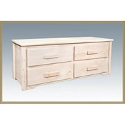 Montana Woodworks  Homestead Collection Sitting Chest 4 Drawer Ready to Finish