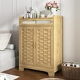 thumbnail image 6 of Coffee Bar Cabinet with 2 Doors, Modern Farmhouse Buffet Sideboard with Drawer and Adjustable Shelf, Barn Door Storage Cabinet for Kitchen, Dining Room, Bathroom, Entryway, 6 of 12