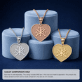 thumbnail image 3 of 10k White Gold Christian Symbol Chi Rho Heart Pendant / Necklace (22 Inches), 3 of 5