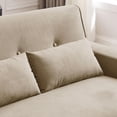 thumbnail image 4 of 49" Compact Loveseat Sofa with Tufted Design, Breathable Linen Fabric, and Throw Pillows for Small Spaces, 4 of 7
