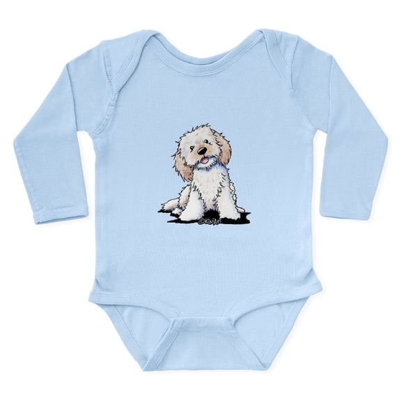 CafePress - Smiling Doodle Puppy Long Sleeve Infant Bodysuit - Long Sleeve Cotton Baby Bodysuit
