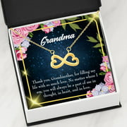 Grandmother Necklace Grandma Part of Me Stainless Steel Infinity Necklace Grandma Heartfelt Message