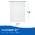 thumbnail image 2 of Kenney Medium Weight PEVA Shower Curtain Liner and Beaded Roller Ring Set, 70" W x 72" H, White, 2 of 9