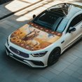 thumbnail image 3 of Uorisanigo Aztec Sunflower Horse Hood Covers Removable Car Hood Cover Protector Washable Stretch Car Bonnet Banner Suitable Most Automotive Sedans Trucks Pickup Sports Cars, 3 of 7