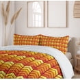 thumbnail image 6 of Ambesonne Chevron Duvet Cover Sets, Abstract Vintage Funky, 2-Queen, Orange Yellow, 6 of 7