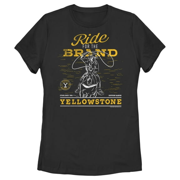 Women's Yellowstone Dutton Ranch Cowboy Ride For The Brand  Graphic T-Shirt