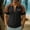 Black, variant on GSPCLAM Casual Polo for Men Lightweight Waffle Texture Shirts with Chest Zip Pockets, Classic Color Block Half Zip Tops for Office