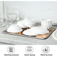 thumbnail image 7 of FREEAMG Highland Cow Dish Drying Mat for Kitchen Counter, Ultra Absorbent Reversible Microfiber Dishes Drying Rack Pad Heat-resistant Mats 16x18in, 7 of 7