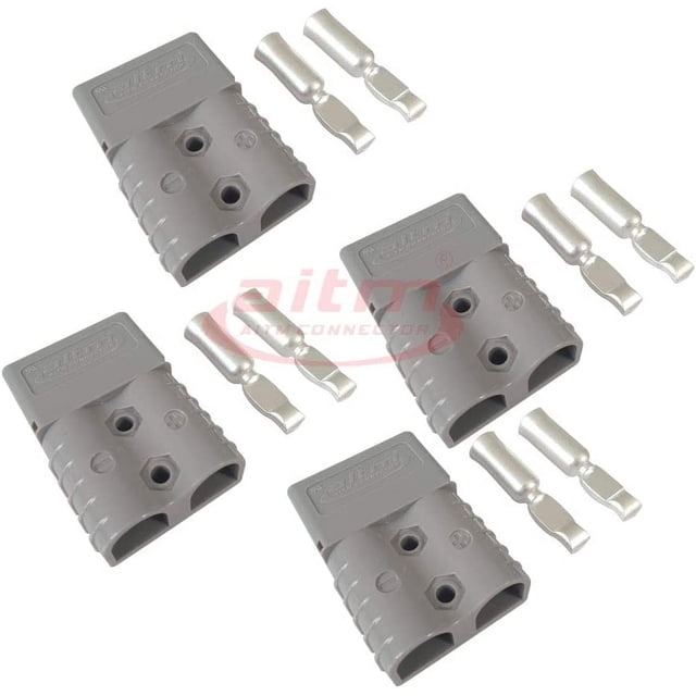 Conector de batería de 120 A Conectores de fuente de alimentación modulares para desconexión rápida de batería de conexión rápida (gris)…