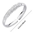 thumbnail image 2 of 925 Silver Adjustable Bangle Bracelet for Women Elegant Charm Open Bangle Jewelry for Her, 2 of 8