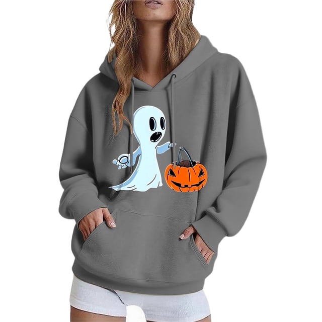 Heisall Womens Hoodies Long Sleeve Casual Loose Pullover Hooded Sweatshirts Autumn Winter Fashion