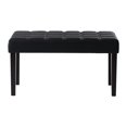 thumbnail image 2 of CorLiving California Faux Leather Upholstered and Tufted Bench with Wood Legs, 2 of 4