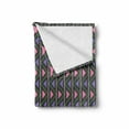 thumbnail image 2 of Tribal Soft Flannel Fleece Throw Blanket, Chevron Zigzag with Dot and Vertical Lines Pattern Abstract Motifs, Cozy Plush for Indoor and Outdoor Use, 60" x 80", Pink Lilac Pale Green, by Ambesonne, 2 of 6