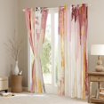thumbnail image 3 of Manfei Pink Beige Ombre Blackout Curtains for Girls, Watercolor Oil Painting Curtains Pack of 2 (38x45 Each), Abstract Gradient Art Window Curtains, Ultra Soft Bedroom Decor, 3 of 6