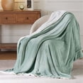 thumbnail image 2 of Fleece Throw Blanket for Couch Sage Green - Throw (50" x 60"), 2 of 5