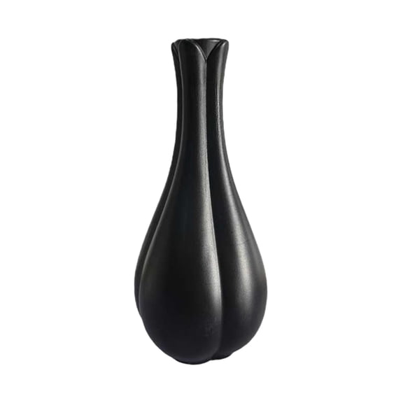 Elegant Black Plastic Vase for Dried Flowers & Pampas – Stylish Home Décor, Office or Shelf Display, Lightweight & Stable for Versatile Use