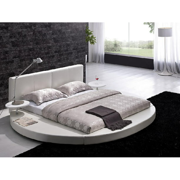 Leather Headboard Round Bed King, Round Bed Frame And Mattress