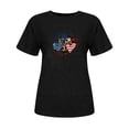 thumbnail image 2 of Camisetas de Manga Corta para las Mujeres Día de la Independencia Impresión Básica Camiseta de Verano, Cuello Redondo Casual Camiseta Blusa, 2 of 4