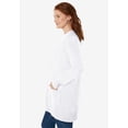 thumbnail image 3 of Woman Within Plus Size Perfect Longer-Length Cotton Cardigan Sweater, 3 of 5