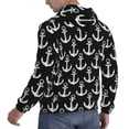 thumbnail image 3 of Hoodies for Men - cool white anchor black Long Sleeve Comfrt Men'S Fashion Hoodies & Sweatshirts, Sweatshirts for Men Hoodies Pullover Clothing Clothes with Pouch, 3 of 7