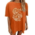 thumbnail image 2 of Njoeus Workout Tops for Women White Tops for Women Flower Graphic Shirt for Women Cute Floral Printed Short Sleeve Summer Tops Ladies Vintage Tees Teen Girls Casual T Shirt S-Xxl Women Shirt Plus Size, 2 of 5