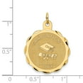 thumbnail image 2 of 14K Yellow Gold Charm Pendant Themed 29 mm 22 Graduation Day With Diploma, 2 of 3