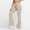 Khaki, variant on Rvasteizo Womens Yoga Pants Solid High Elastic Waist Flared Multi Pocket Training Pants
