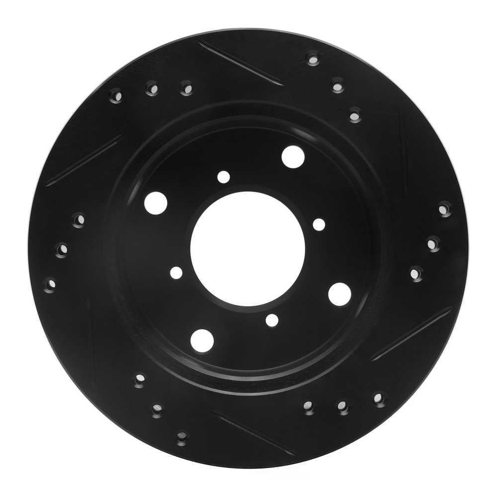 Dynamic Friction Company 633-50002L DFC Brake Rotor - Drilled And Slotted - Black