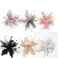 thumbnail image 3 of UNLLLL Pearl Embellished Large Crystal Flower Hair Clip, Feather Lace Floral Barrettes, Bridal Wedding Hair Accessory, for Daily Travel and Special Occasions (Gray), 3 of 5