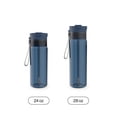 thumbnail image 6 of Contigo DualSip Leakproof Plastic Reusable Water Bottle with Carrying Strap, Blue/Clear, 24 oz, 6 of 7