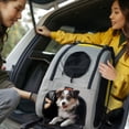 thumbnail image 4 of BingoPaw Dog Car Travel Crate 2 in 1 Pet Stroller Pushchair Car Seat Foldable Detachable for Small Dogs and Cats, 4 of 10