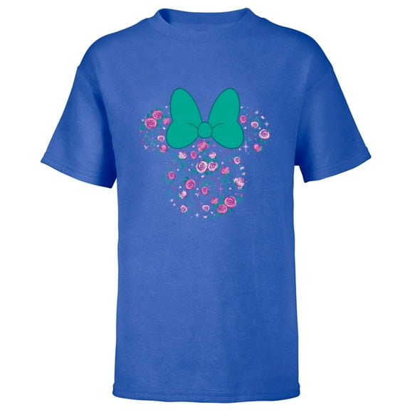 Disney Minnie Mouse June Birth Month Birthstone & Flowers - Short Sleeve T-Shirt for Kids - Customized-Royal