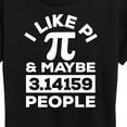 thumbnail image 3 of Instant Message - I Like Pi - Women's Short Sleeve Graphic T-Shirt, 3 of 6