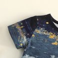 thumbnail image 2 of Gibobby Blusas De Moda Verano niños pequeños niñas manga corta estrellado estampados Casual Tops para niños ropa(Azul marino, 18-24 Meses), 2 of 5