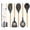 5 PCS Set Grey, variant on Kitchen Utensils Set, 5 Pcs Non-Stick Silicone Kitchen Cooking Utensils with Wooden Handle, Kitchen Spatula Cookware Utensils Set, Heat Resistant Silicone Kitchen Gadgets (Light Green)