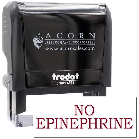 Large Self-Inking No Epinephrine Stamp, Trodat Printy 4913, Press and Print Stamping, Impression Size 7/8" x 2-1/4", Up to 10,000 Impressions - Burgundy Ink