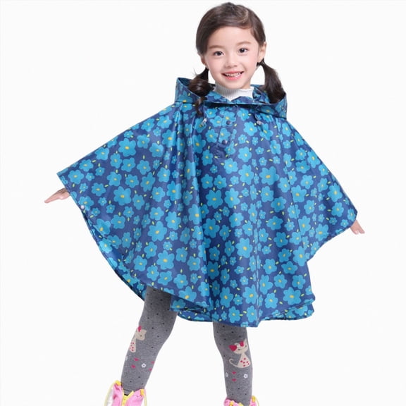 Ymyiu Toddler Raincoat Boy Kids Rain Jackets Waterproof with Hood Lightweight Rain Coats for Girls Boys Size 6-8 Years(Blue, 6-8 Years)