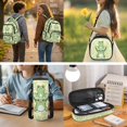 thumbnail image 2 of KUIFORTI Frog Green Print Backpack with Lunch Box for Boys, 4Pcs Kids School Bag Set with Pencil Pouch Water Bottle Sleeve, Cool Style Bookbag for Elementary Primary Middle School, 2 of 6