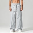 thumbnail image 6 of vdgthytj Mens Athletic Pants Elastic Drawstring Waist Wide Leg Baggy Breathable Running Gym Sport Trousers with Pockets(4X-Large,Gray), 6 of 7