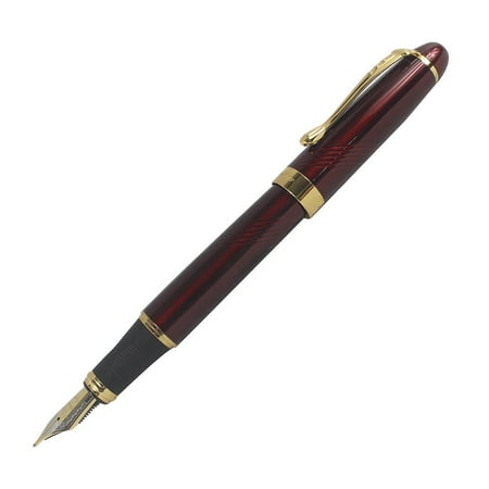 450 Fountain Pen Chinese Red Lacquer Black Line, Cap type: pull type; Nib Type: Standard Type Medium nib By