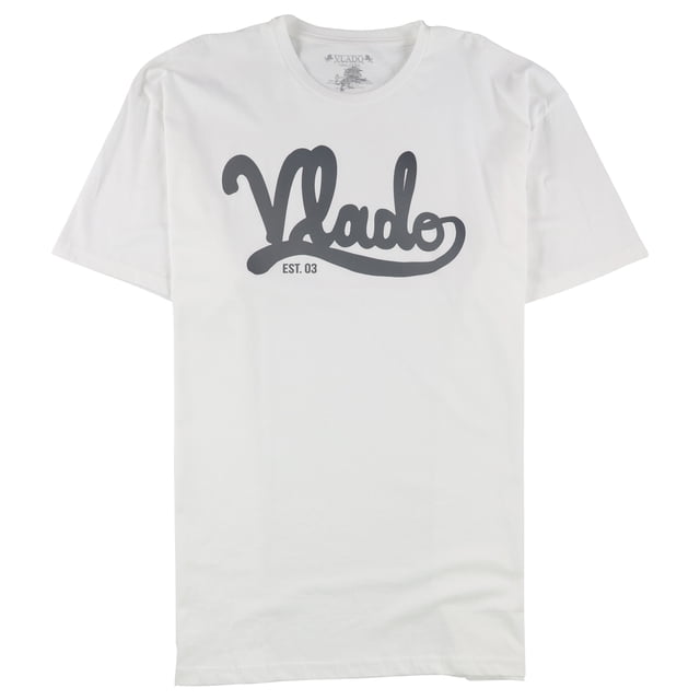 Vlado Mens Large Logo Graphic T-Shirt white XL