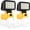 Yellow, variant on 2 Pack LED Cordless Work Light for Mil*waukee 18V Battery, Jobsite Spotlight with 2 USB Charging Ports, 145° Adjustable Angle, Batteries Not Included