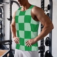 thumbnail image 5 of Fuzoiu green party Men's Workout Tank Tops,Sleeveless Gym Shirt Quick Dry,Fitness Bodybuilding T-Shirt,Muscle Athletic Workout Tee-X-Large, 5 of 7