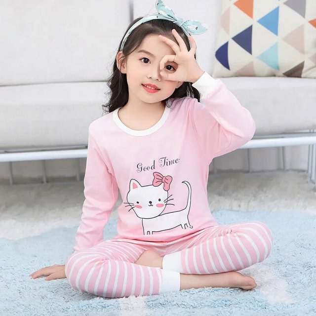 Conjuntos de pijamas navideños para niños, de 2 piezas ropa de dormir, ropa interior de algodón, Tops y pantalones