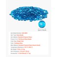 thumbnail image 3 of VEVOR Fire Glass, 10 lbs / 4.5 kg High-Temperature Resistant Fireplace Rocks, 3/4-Inch / 19.05 mm Reflective Firepit Glass Beads, High Luster Stone Landscaping for Fire Pit Table, Caribbean Blue, 3 of 9