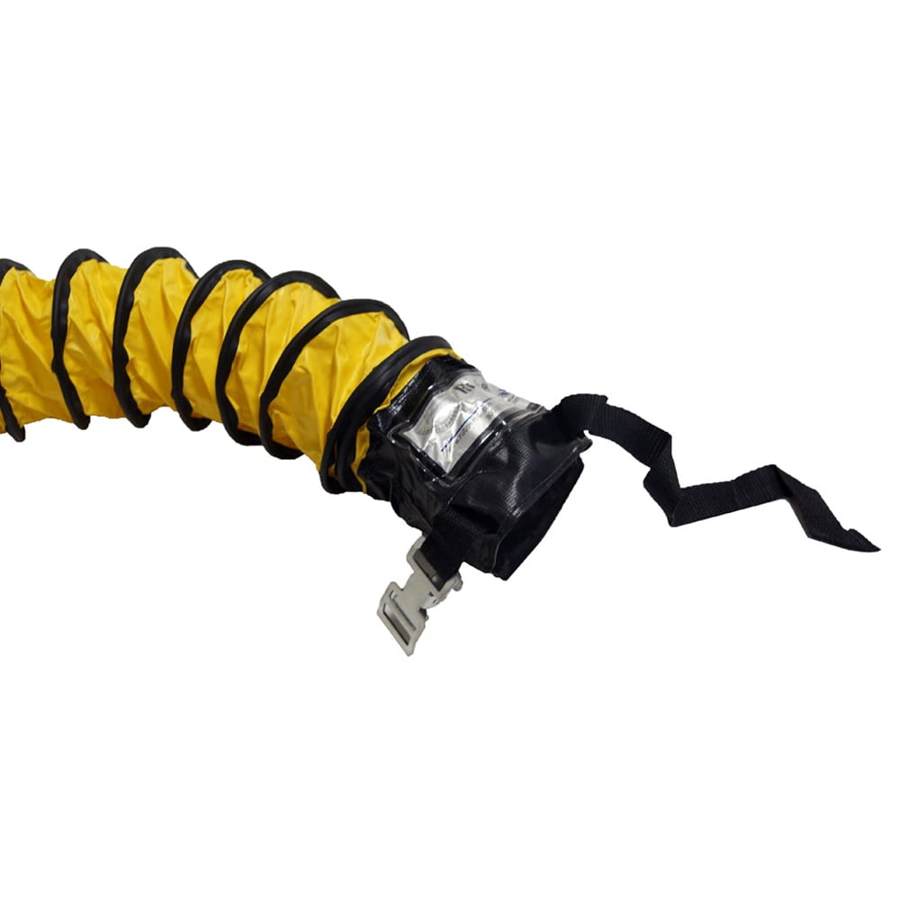 Rubber-Cal "Air Ventilator Yellow" Ventilation Duct Hose (Fully Stretched), 6-Inch by 25-Feet