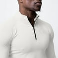 thumbnail image 5 of BLCHUNen Long Sleeve Shirts for Men Pullover Half Zip up Slim Fitted Stretch Sports Tops Lightweight Breathable Casual Tee Shirts, 5 of 7